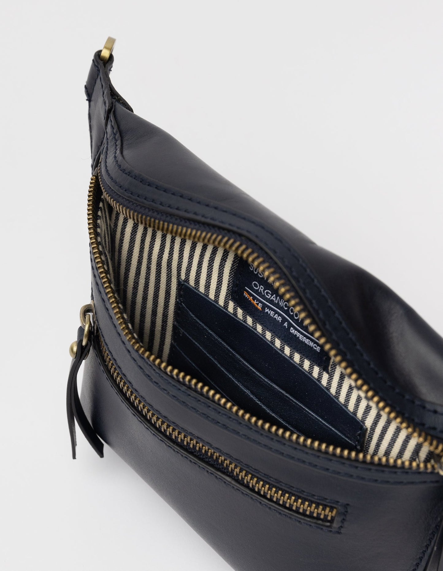 Sac à main en cuir | bleu "beck's bum bag - midnight blue classic leather"