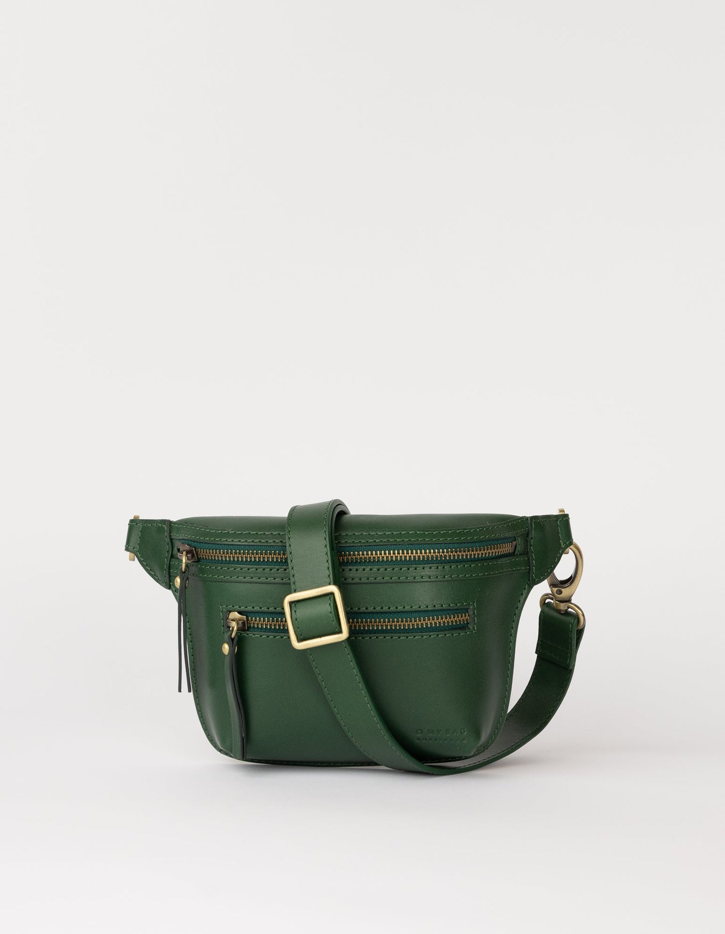 Sac à main en cuir | vert "beck's bum bag - pine green classic leather"