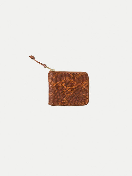 Portefeuille en cuir à tannage végétal - bergendahl wallet zip cognac