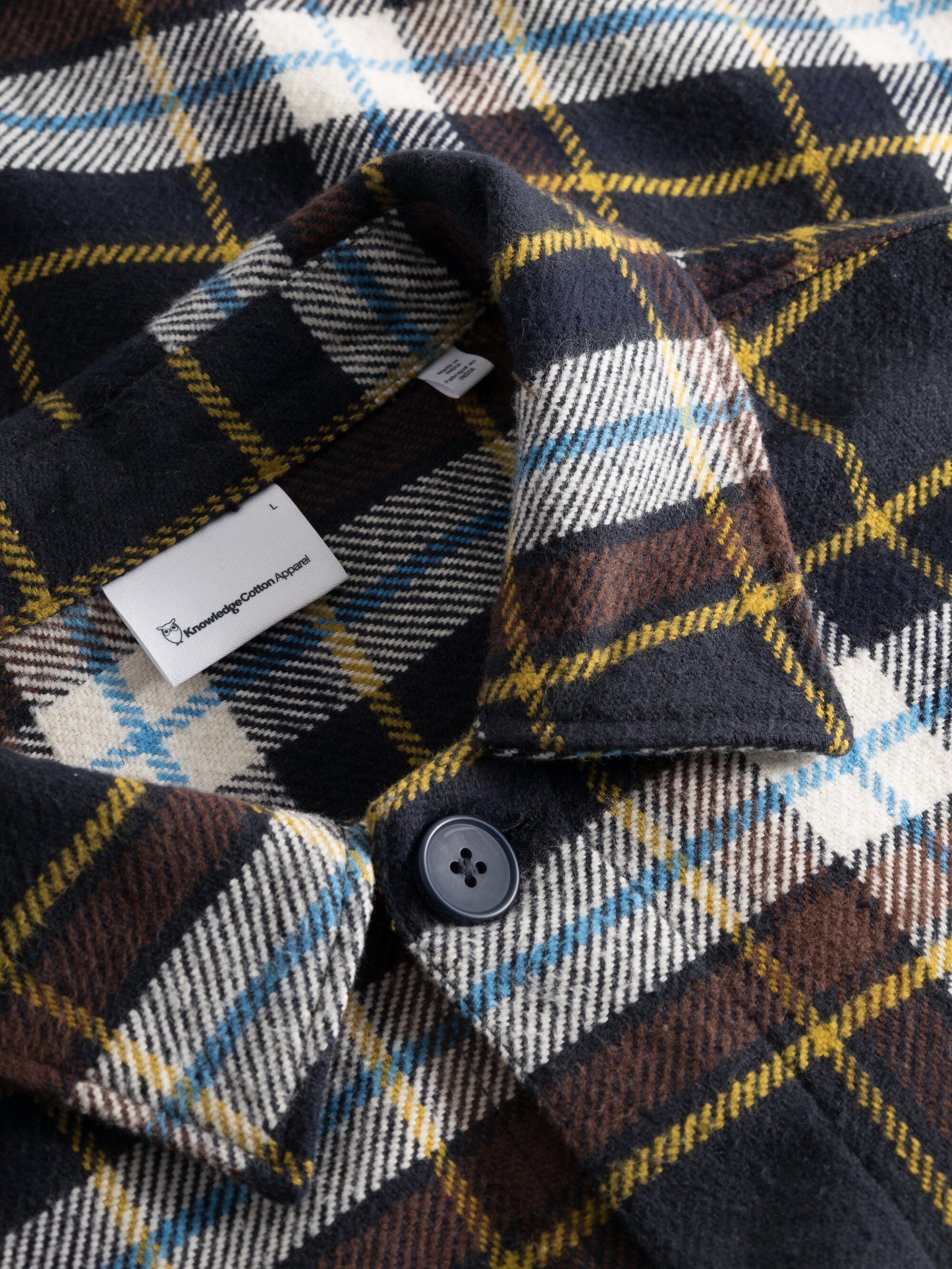 Surchemise à carreaux en coton bio | multicolore "big checked heavy flannel overshirt"