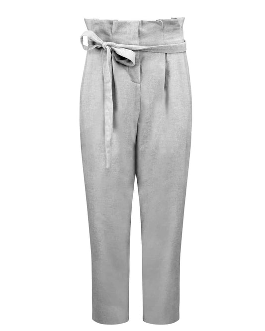 Pantalon à pinces gris en coton bio - Torbay