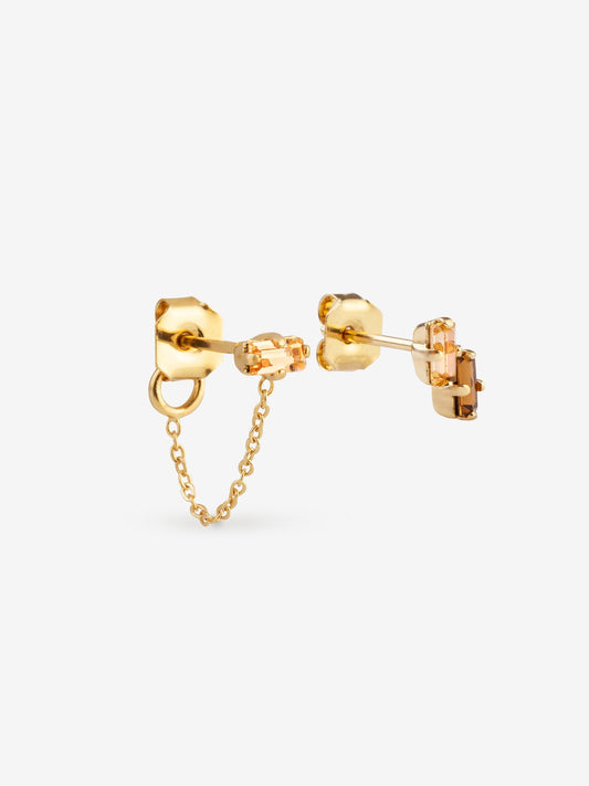 Paire de boucles d'oreille en or certifié | "blaise nude - or nude"