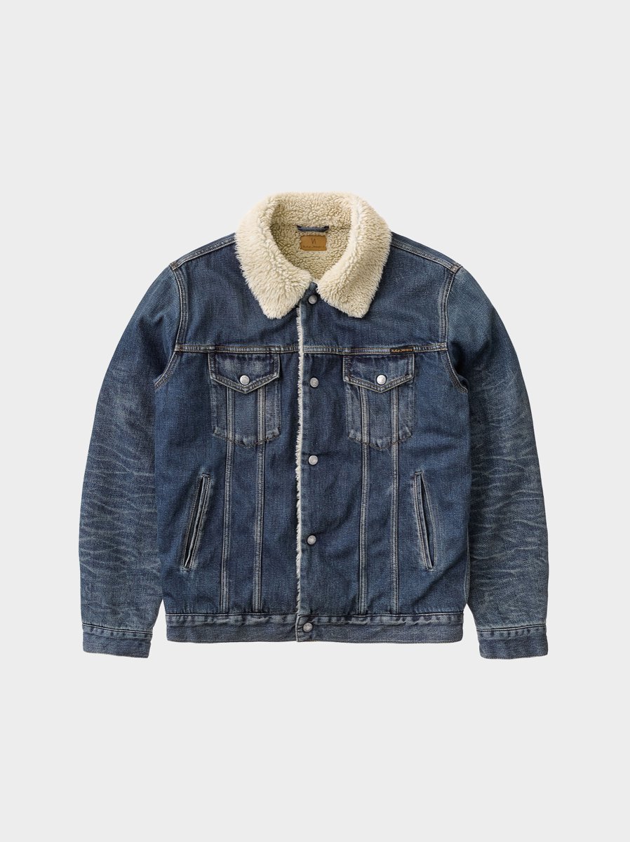 Veste jean sherpa en coton bio - bonny