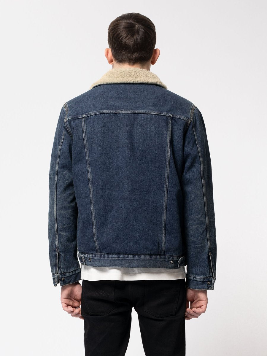 Veste jean sherpa en coton bio - bonny