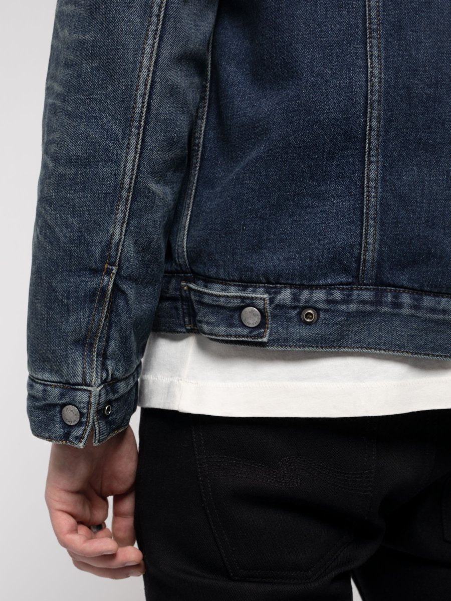 Veste jean sherpa en coton bio - bonny
