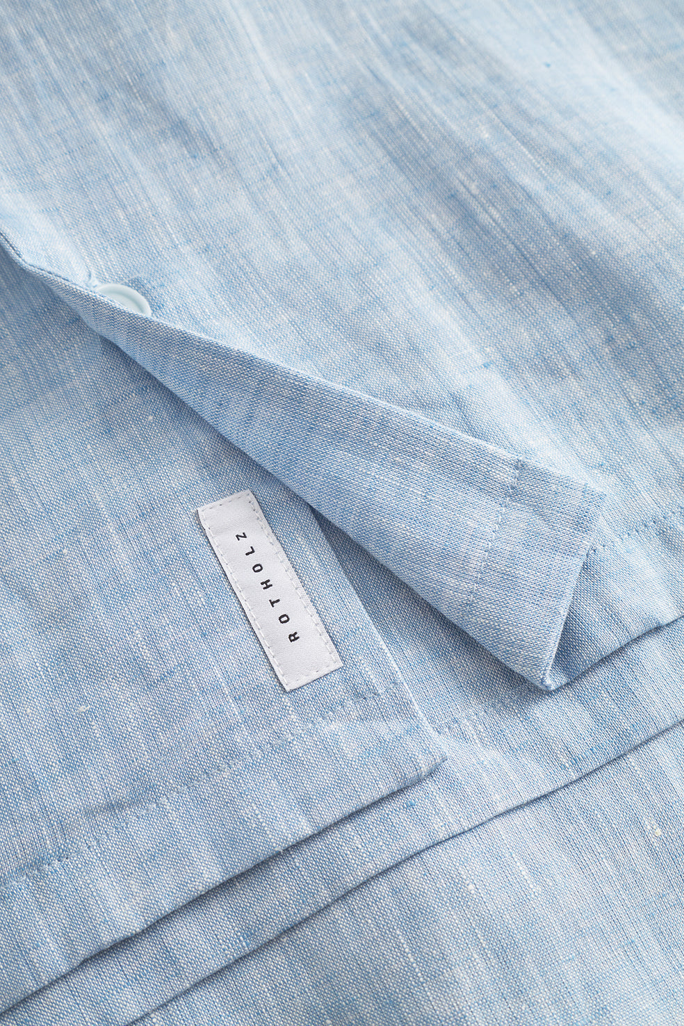 Chemises manches courtes en coton bio | bleu "bowling shirt - dusty blue"