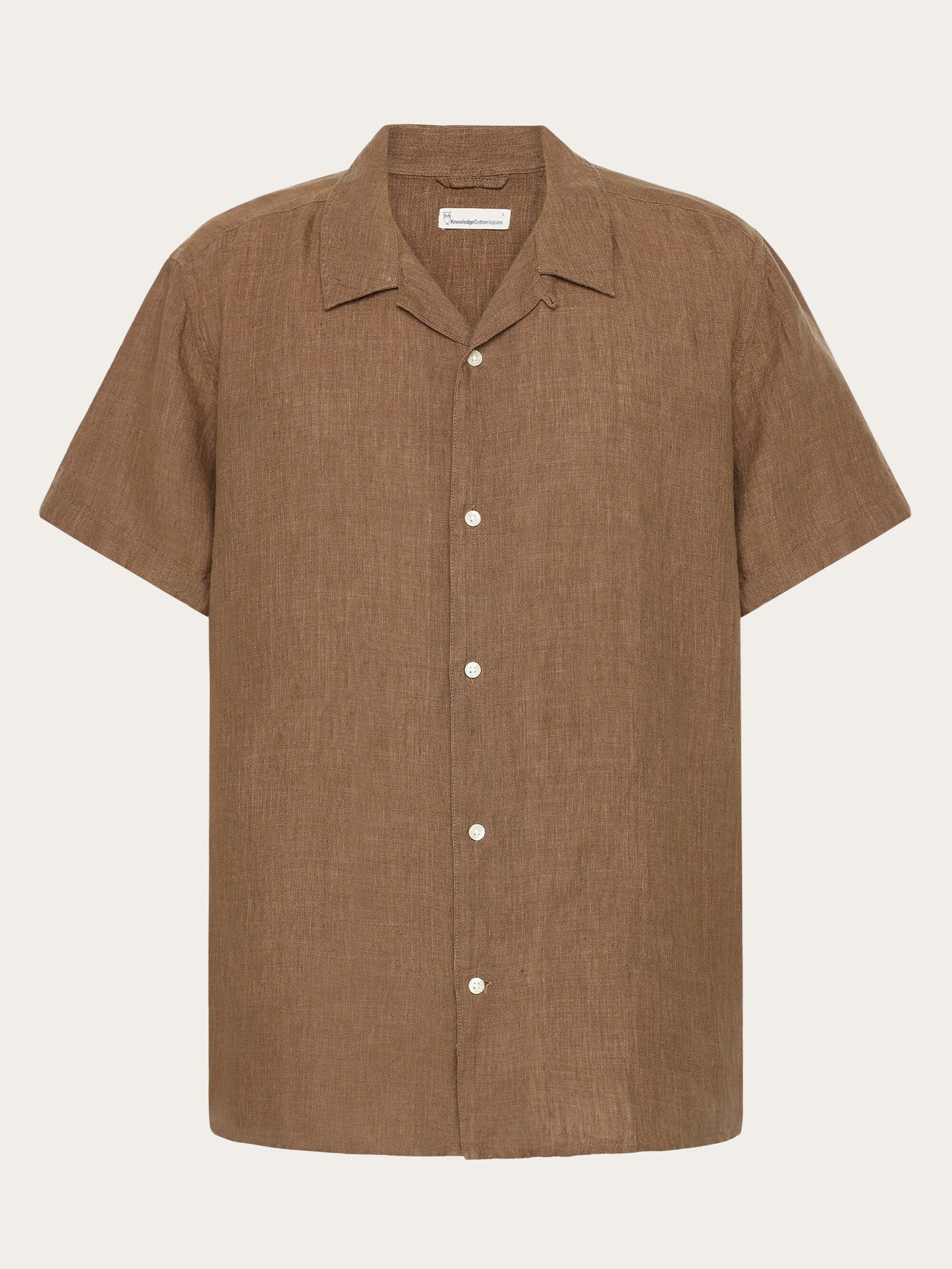 Chemise en lin | marron "box short sleeve linen shirt tuffet"
