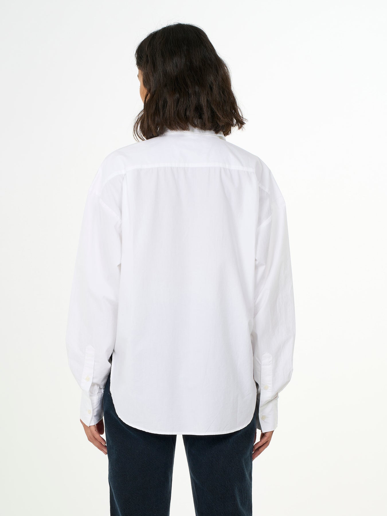 Chemise popeline en coton bio | blanc "poplin shirt bright white"