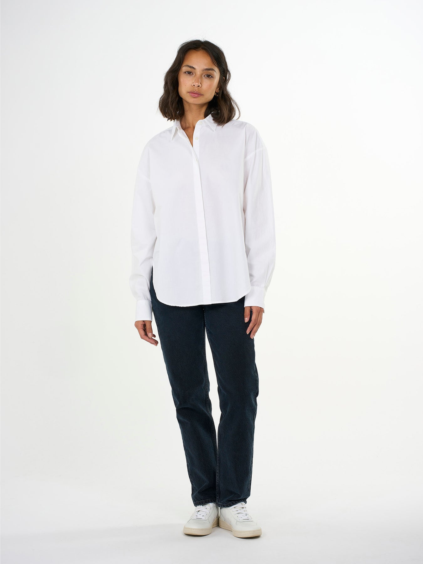 Chemise popeline en coton bio | blanc "poplin shirt bright white"