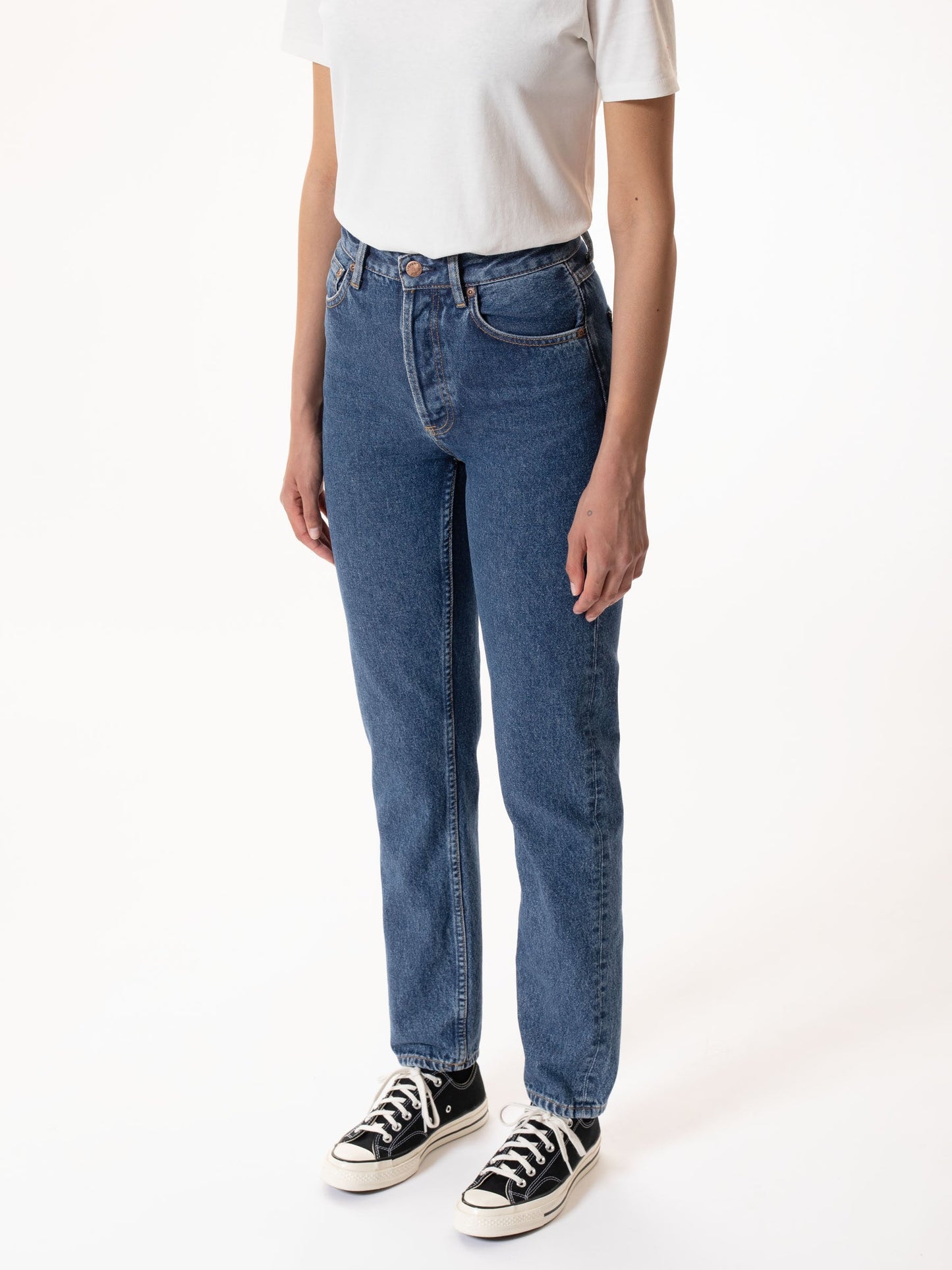 Jean mom en coton bio et recyclé | bleu foncé "breezy britt 90s stone"