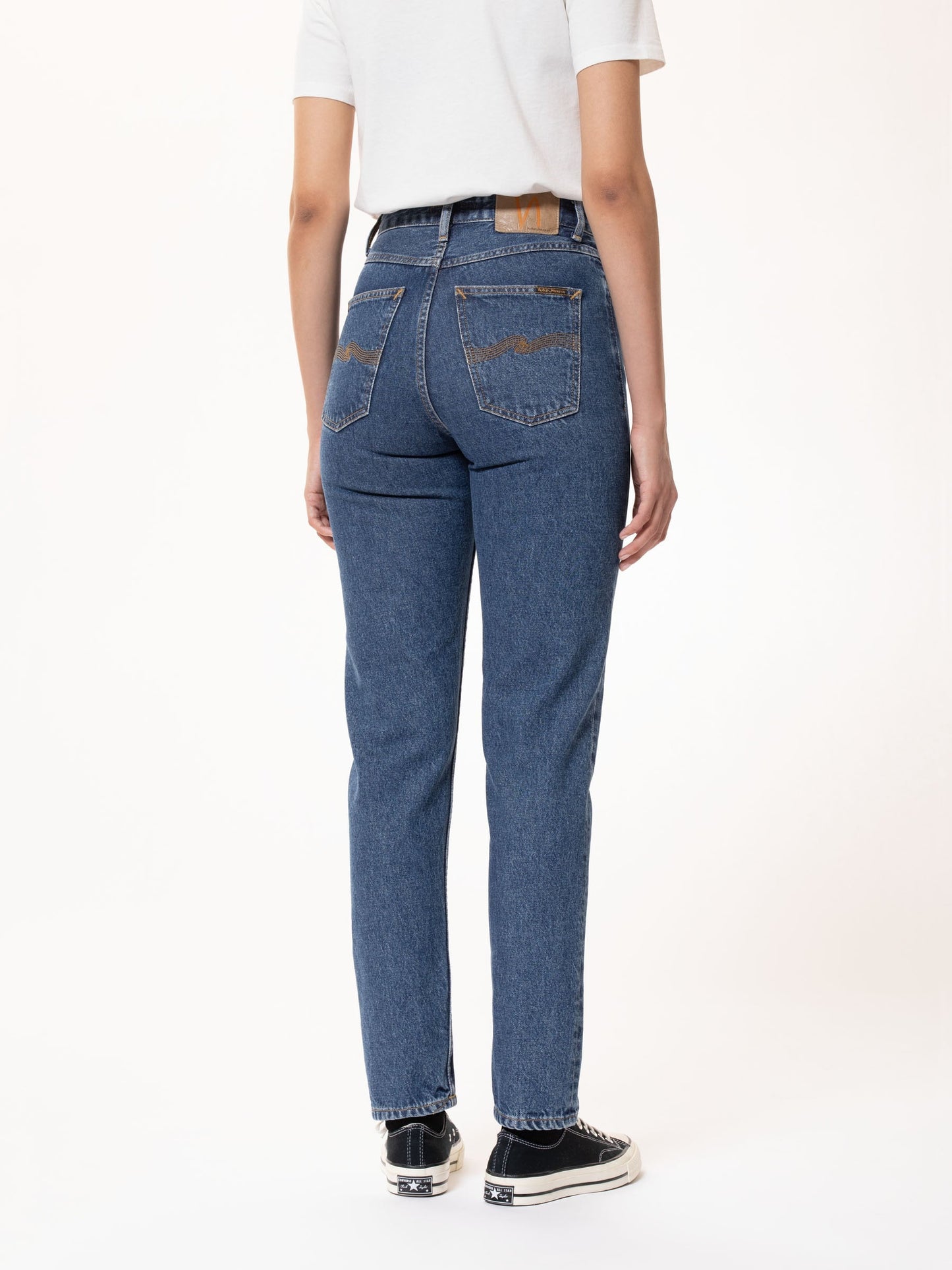 Jean mom en coton bio et recyclé | bleu foncé "breezy britt 90s stone"