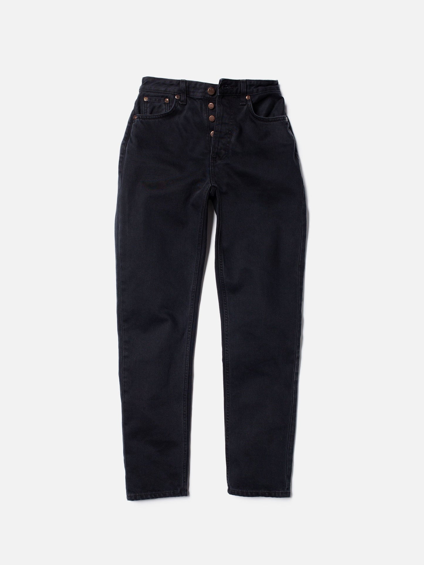 Jean mom en coton bio | noir 'breezy britt aged black'