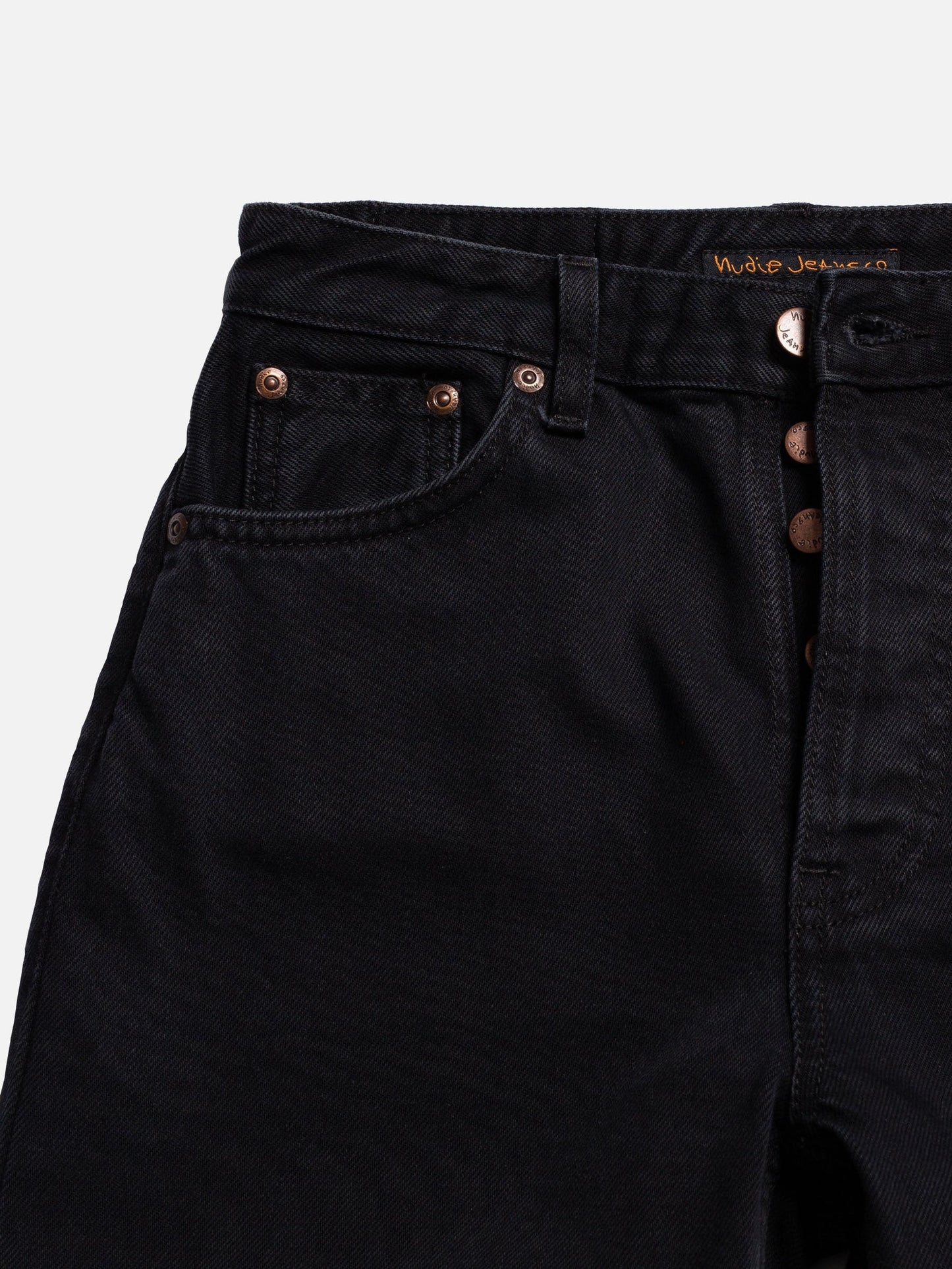 Jean mom en coton bio | noir 'breezy britt aged black'