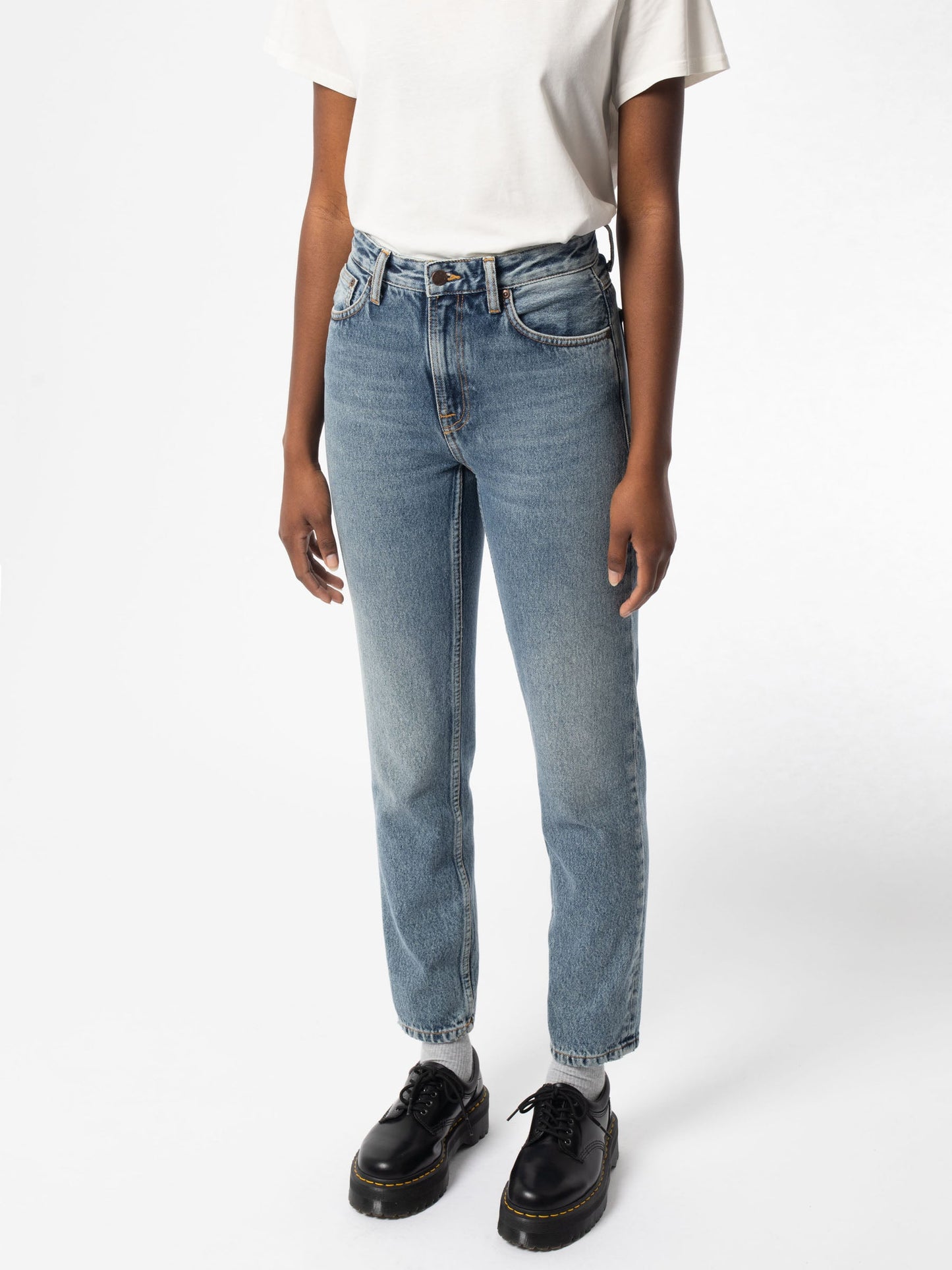 Jean mom bleu clair en coton bio - Breezy Britt Blue Bird