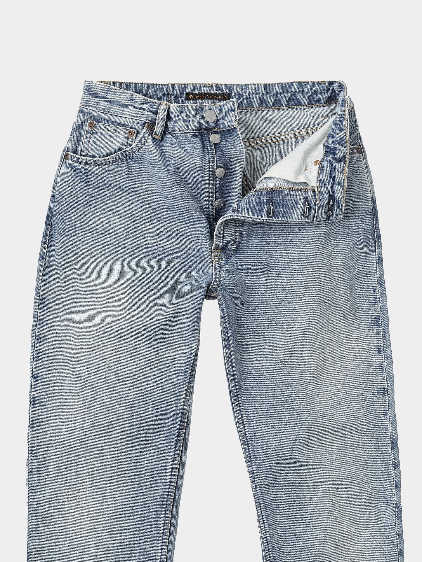 Jean mom bleu clair en coton bio et recyclé - breezy britt blue desert