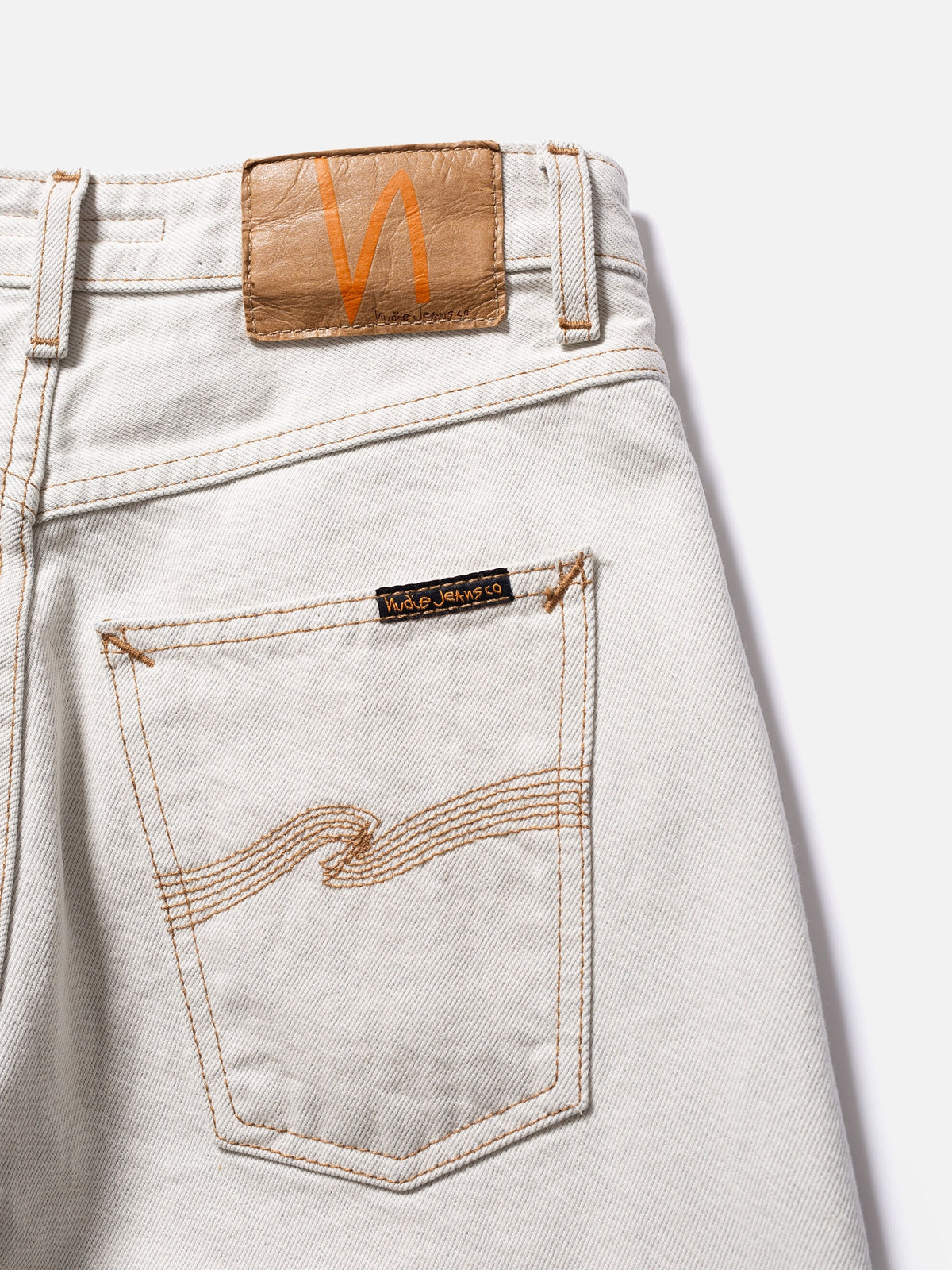 Jean mom blanc en coton bio - breezy britt clay white