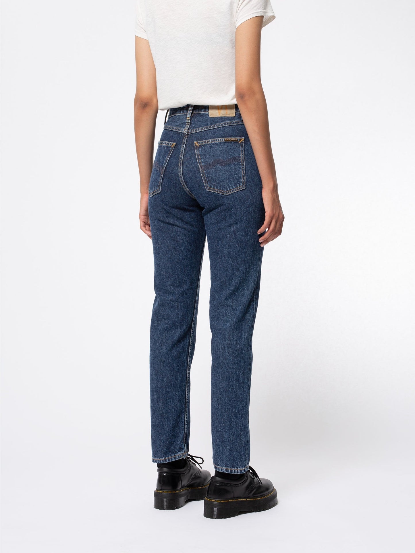 Jean mom bleu foncé en coton bio - Breezy Britt Dark Stellar