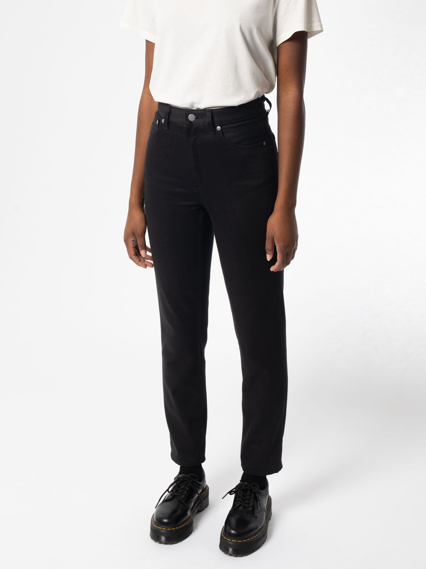 Jean mom en coton bio | noir 'breezy britt dry everblack'