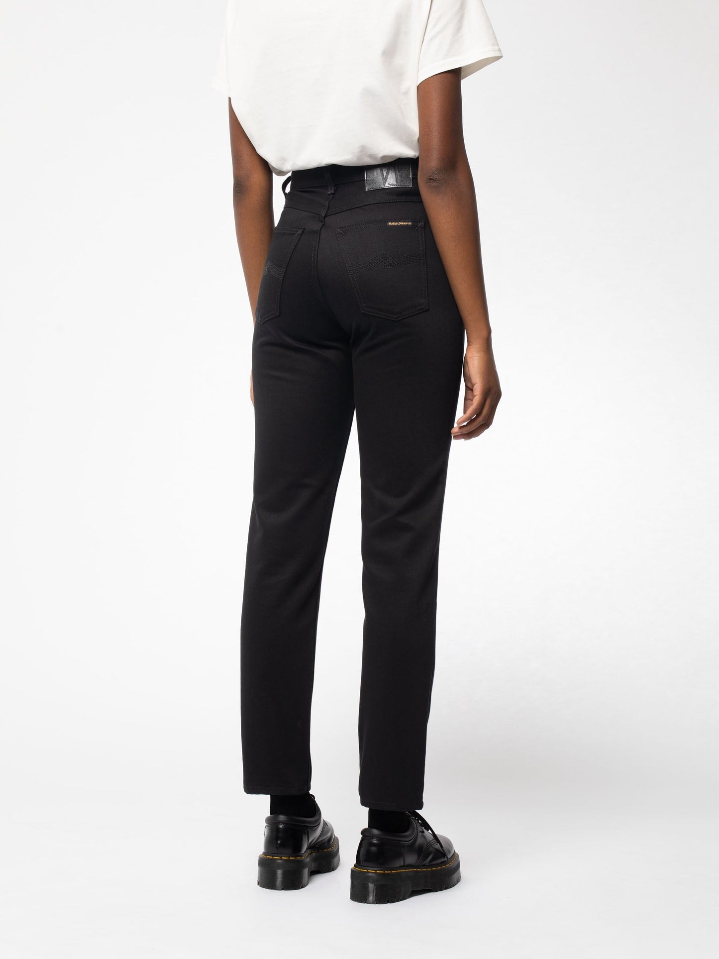 Jean mom en coton bio | noir 'breezy britt dry everblack'