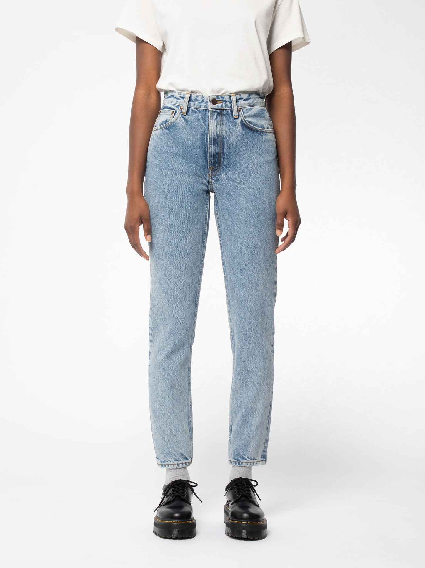 Jean mom bleu vintage en coton bio - Breezy Britt Favorite Blues