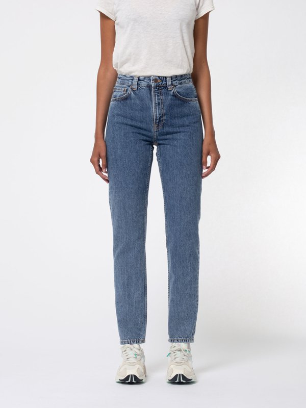 Jean mom bleu clair en coton bio - breezy britt friendly blue