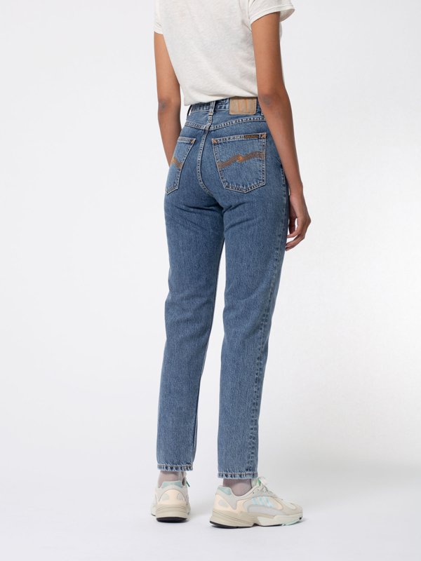 Jean mom bleu clair en coton bio - breezy britt friendly blue