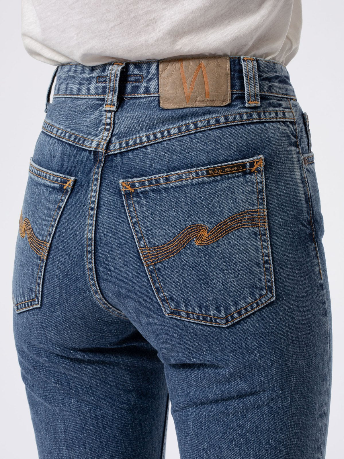Jean mom bleu clair en coton bio - breezy britt friendly blue