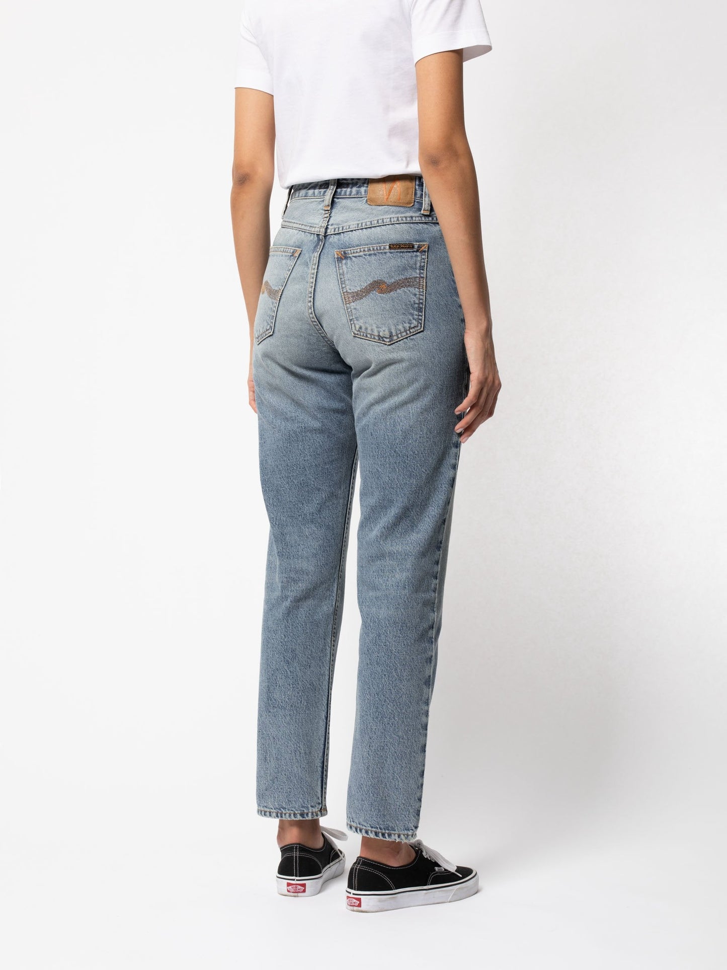 Jean mom bleu clair délavé en coton bio - Breezy Britt light depot