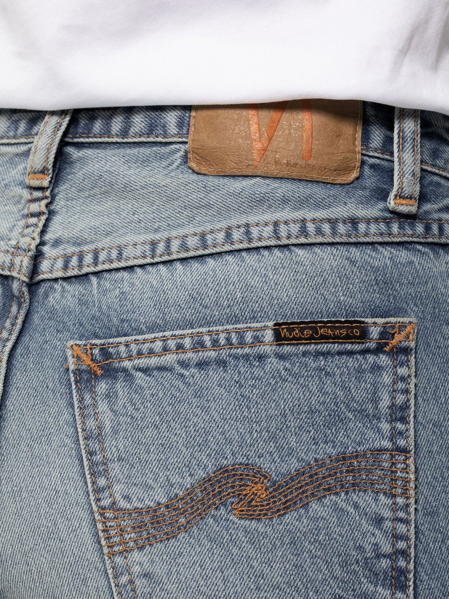 Jean mom bleu clair délavé en coton bio - Breezy Britt light depot