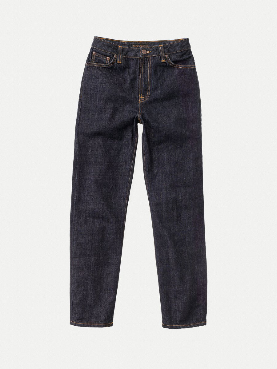 Jean droit taille haute brut en coton bio - breezy britt rinsed original