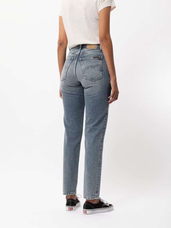 Jean mom bleu clair vieilli en coton bio - Breezy Britt sonoran sun