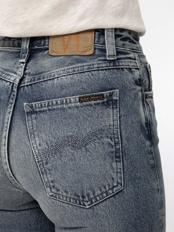 Jean mom bleu clair vieilli en coton bio - Breezy Britt sonoran sun