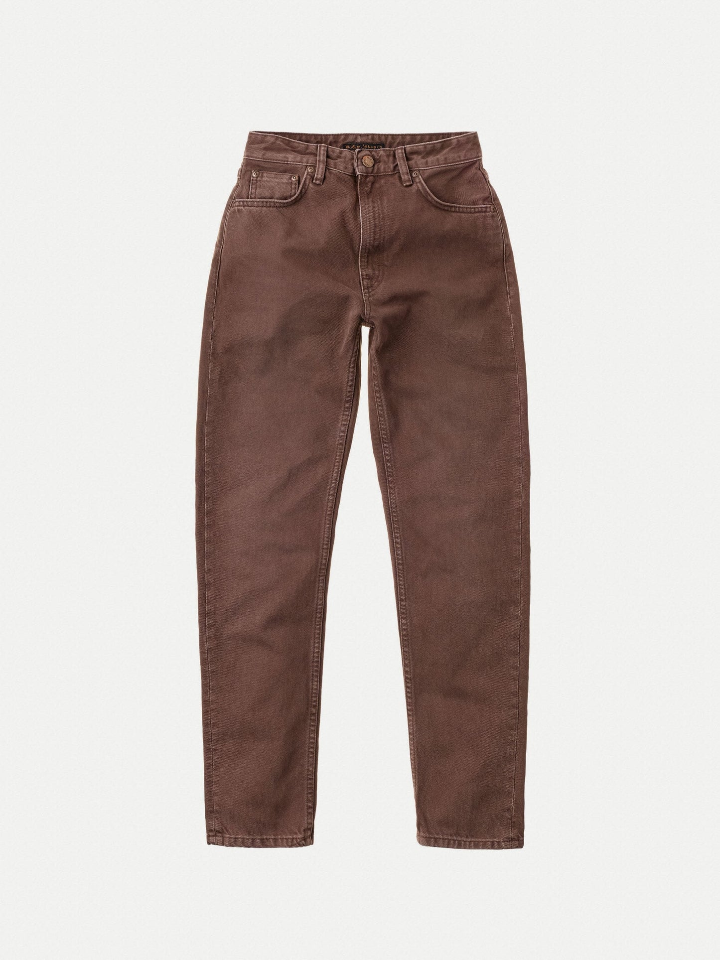 Jean mom marron en coton bio - breezy britt washed cinnamon