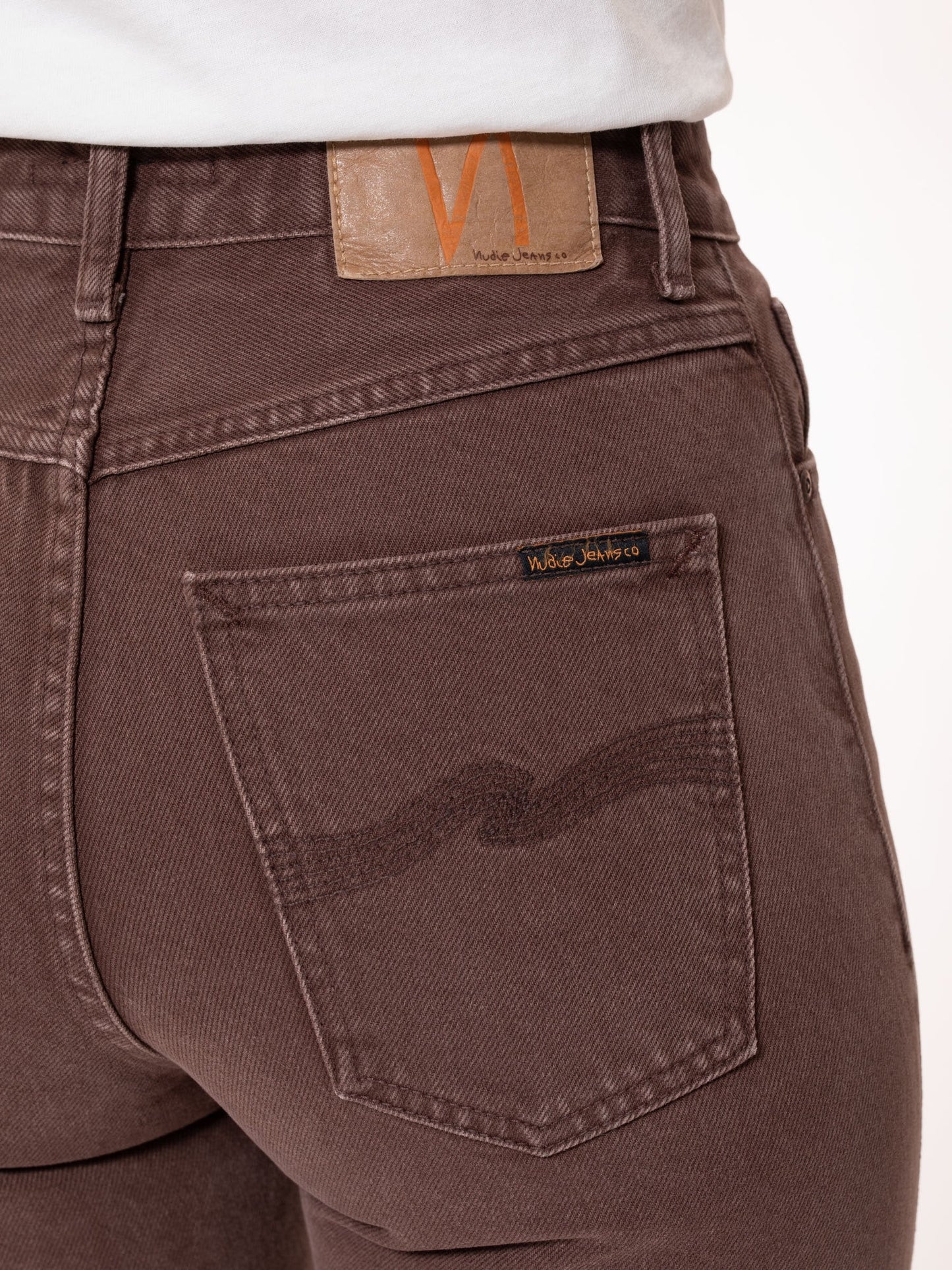 Jean mom marron en coton bio - breezy britt washed cinnamon