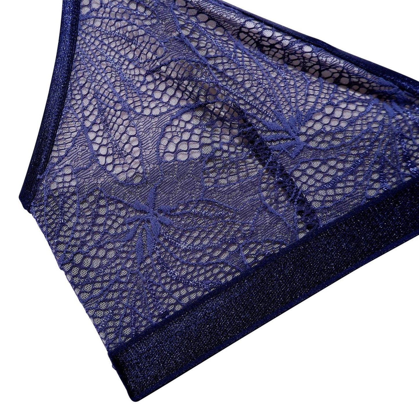 Soutien-gorge en dentelle bleu en nylon recyclé - Britta