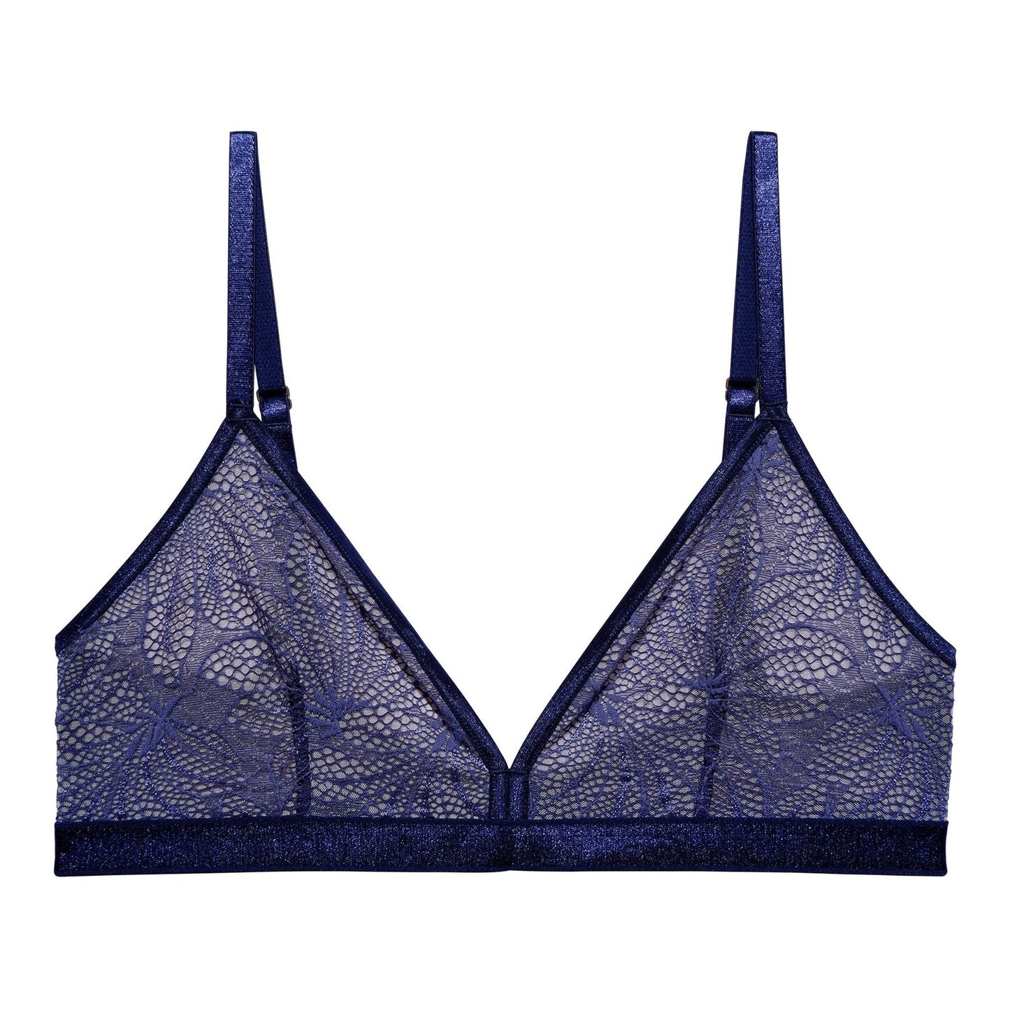 Soutien-gorge en dentelle bleu en nylon recyclé - Britta