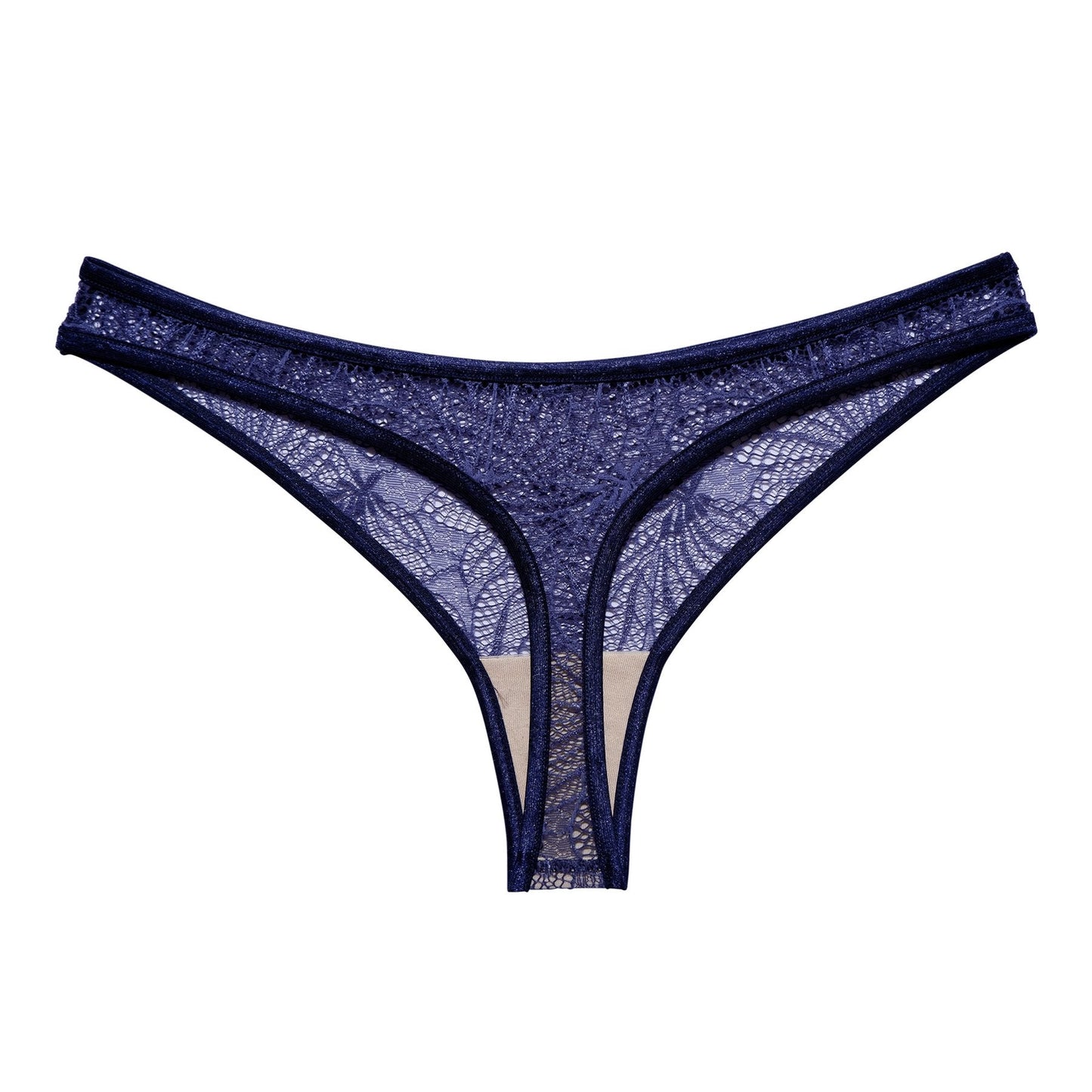 String en dentelle bleu en nylon recyclé - Britta