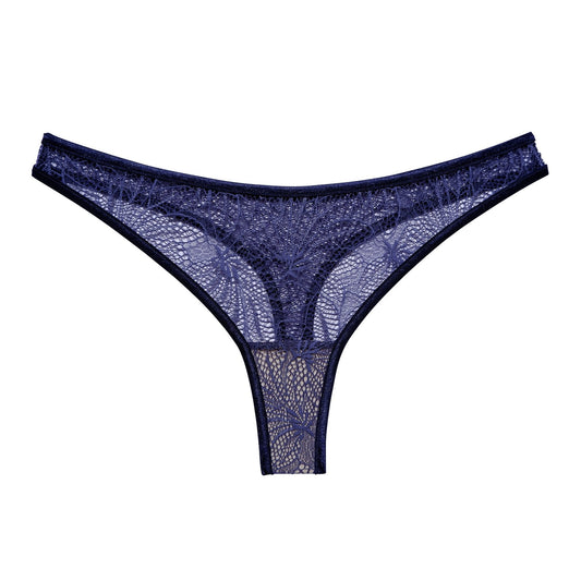 String en dentelle bleu en nylon recyclé - Britta