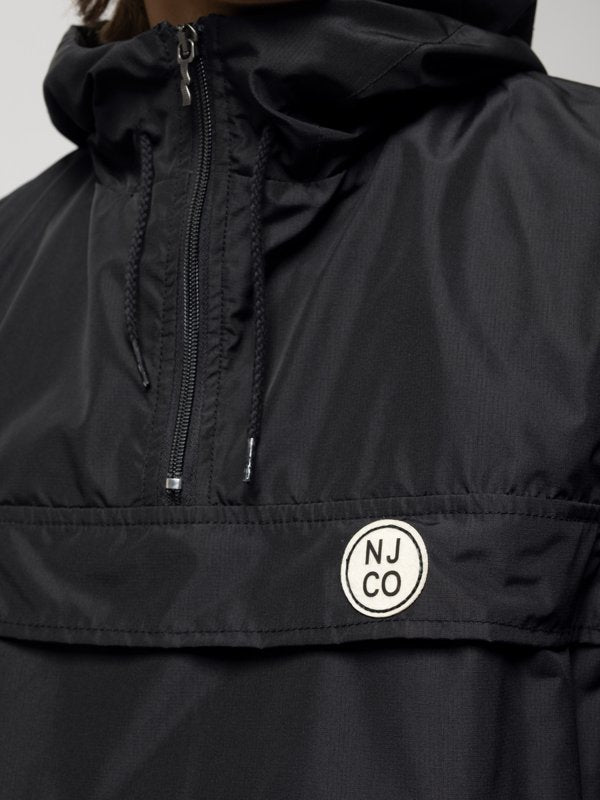 Anorak pull over noir en matières recyclées - Buster