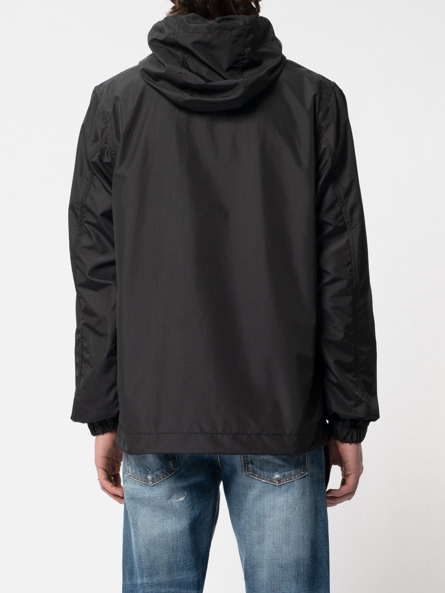 Anorak pull over noir en matières recyclées - Buster
