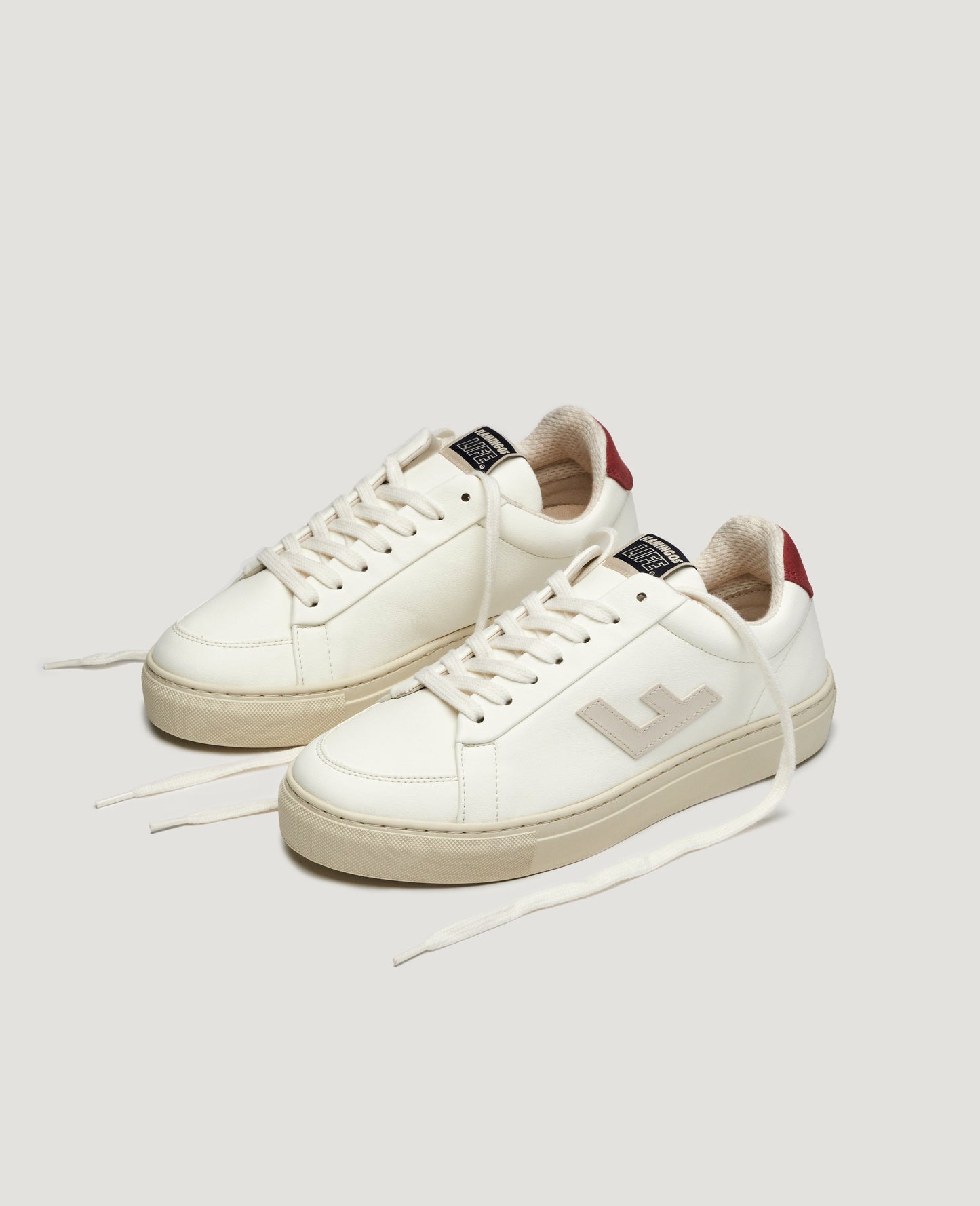Baskets vegan en recyclé - classic 70s off white garnet grey