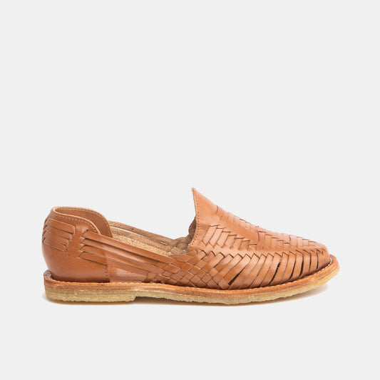 Chaussures cognac en cuir tannage végétal - Mara