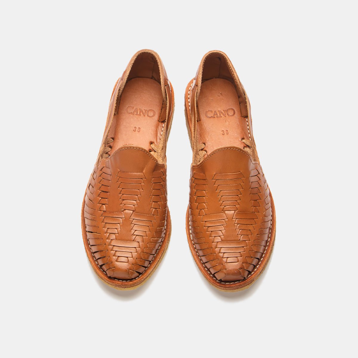 Chaussures cognac en cuir tannage végétal - Mara