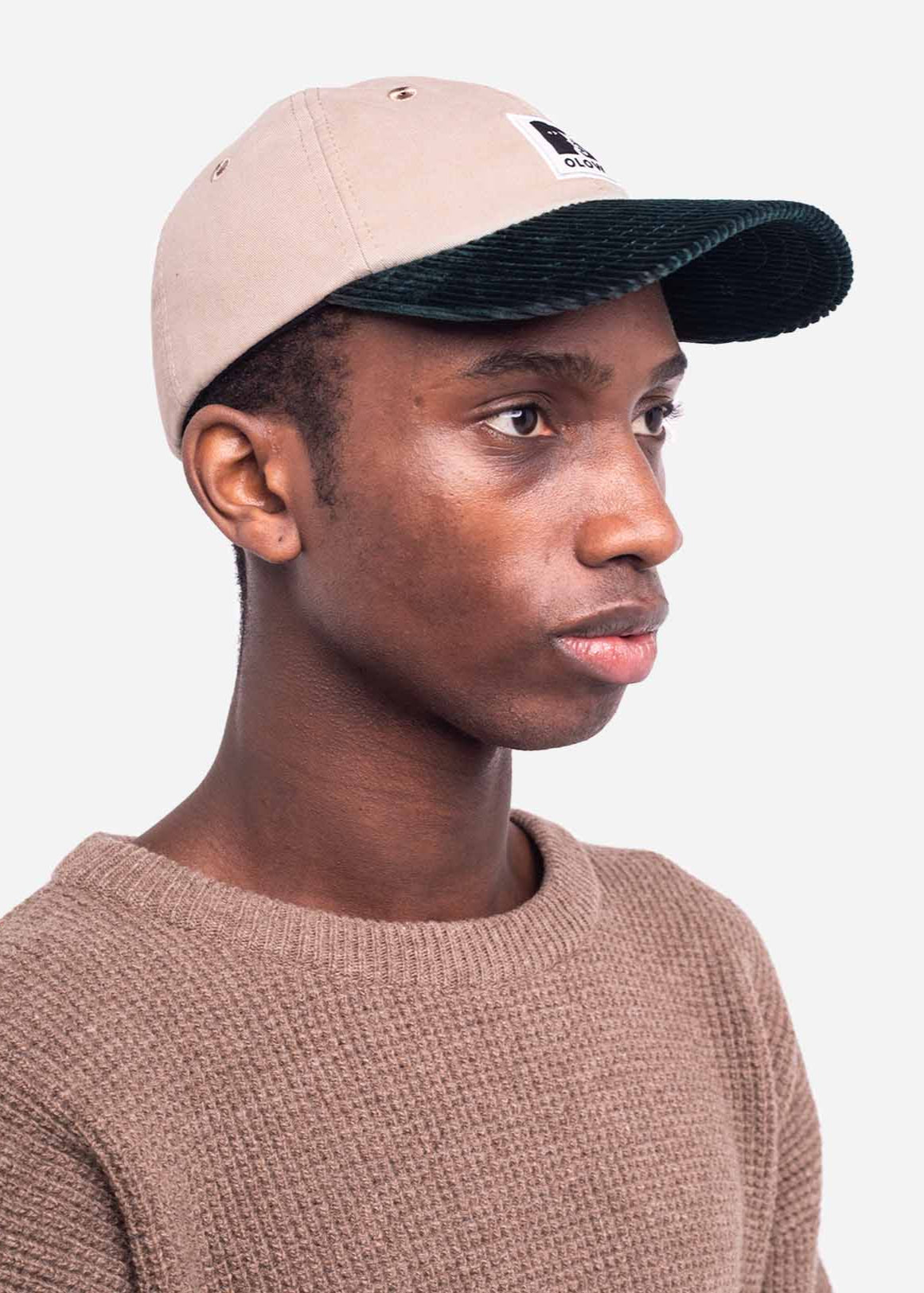 Casquette en coton biologique | beige et vert "casquette six pannel stanton vert - green"