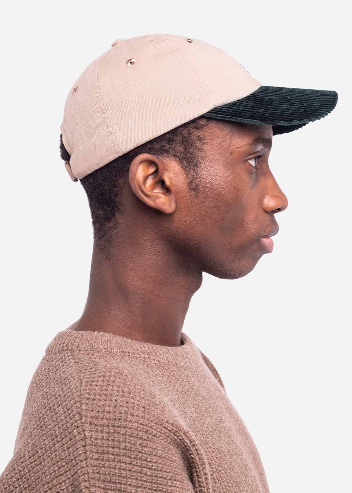 Casquette en coton biologique | beige et vert "casquette six pannel stanton vert - green"