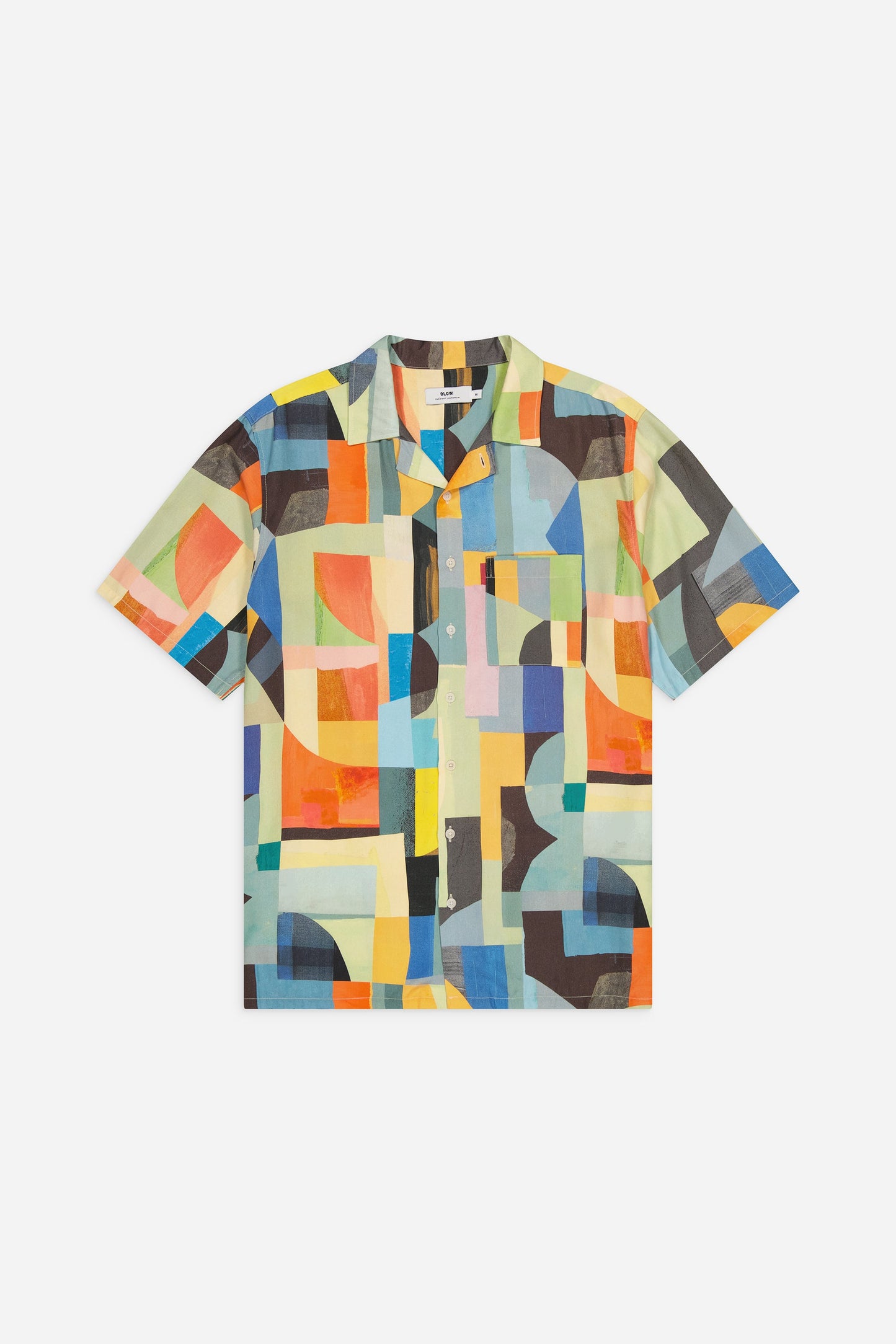 Chemise manches courtes en tencel | multicolore "aloha abstract"