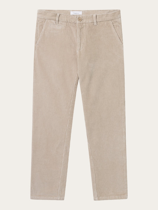 Chino droit velours en coton bio | beige "chuck regular 8-wales corduroy chino pants light feather gray"