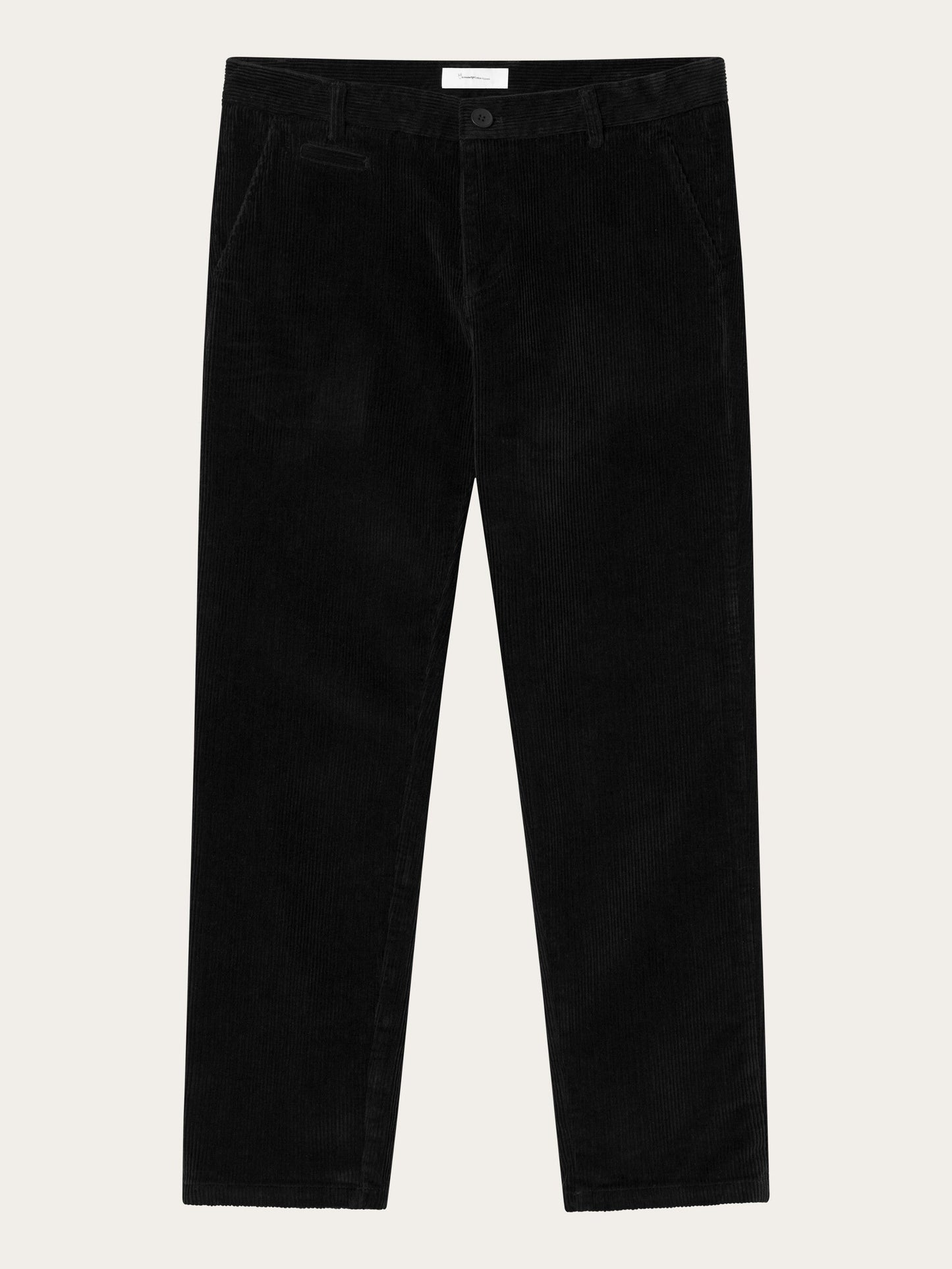 Pantalon droit en velours de coton bio | noir "chuck regular 8 wales corduroy chino pants black jet"