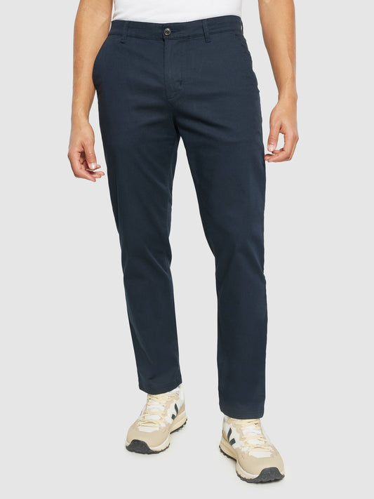 Pantalon droit en coton bio | Marine "chuck regular canvas total eclipse"