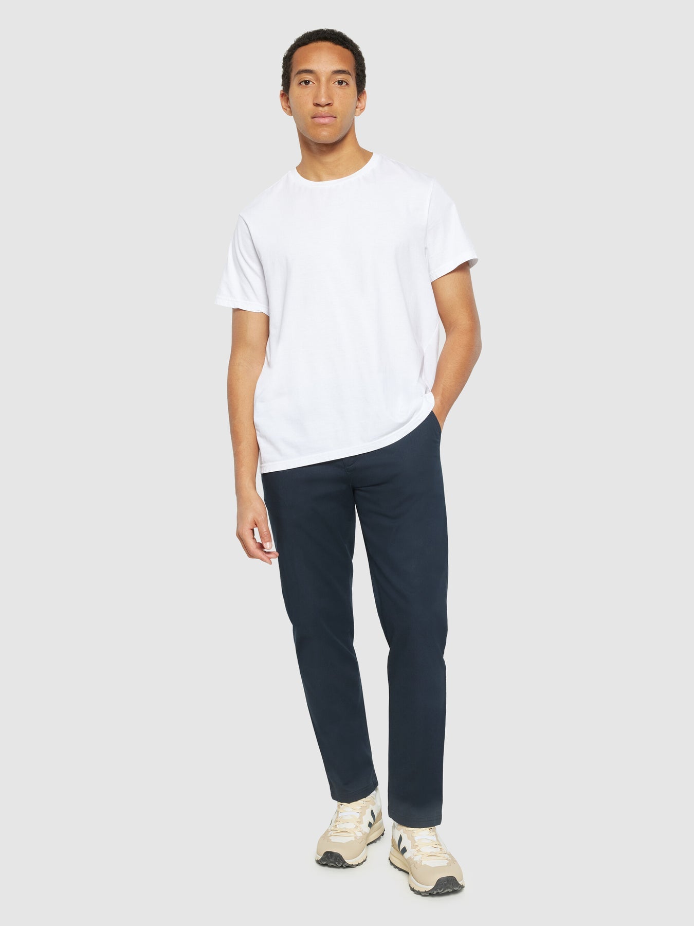 Pantalon droit en coton bio | Marine "chuck regular canvas total eclipse"